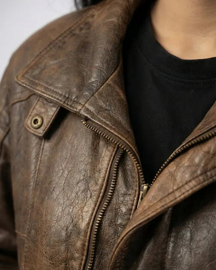 women’s 90s vintage leather jacket