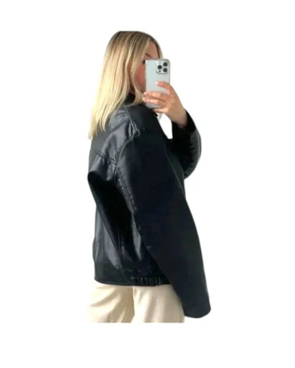 90s leather bomber jacket