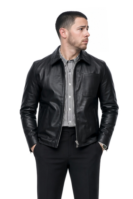 A-Very-Jonas-Christmas-Movie-Nick-Jonas-Leather-Jacket