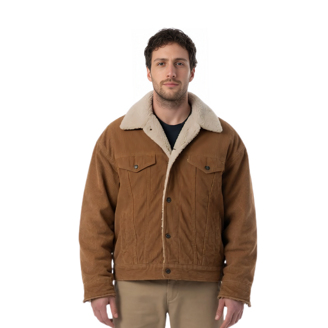 A Million Little Pieces James Frey Shearling Brown Cotton Jacket