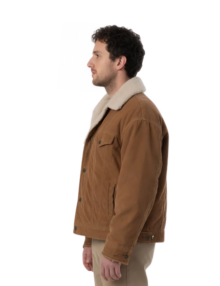 A Million Little Pieces James Frey Shearling Brown Cotton Jacket Sale Live