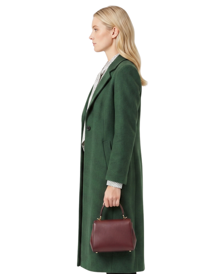 Abigail Flipping for Christmas Green Coat