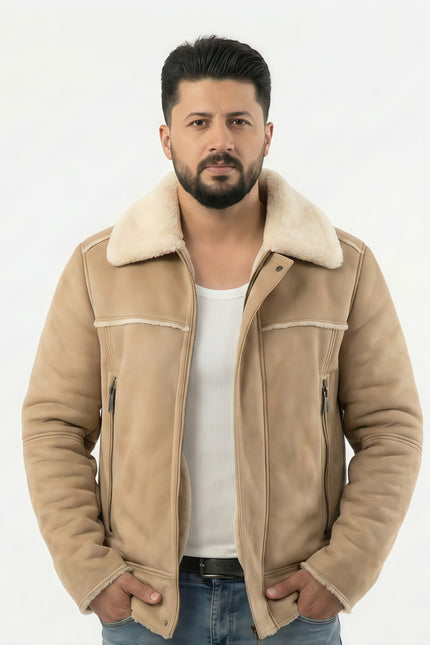 Men’s Thayden B3 Leather Aviator Jacket
