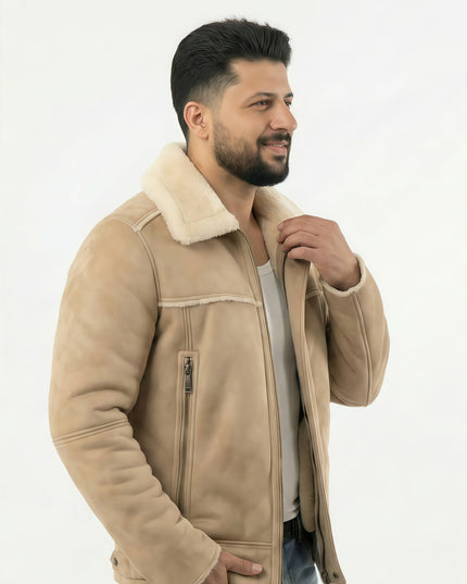 Men’s Thayden B3 Leather Aviator Jacket