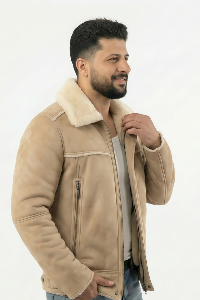 Men’s Thayden B3 Leather Aviator Jacket
