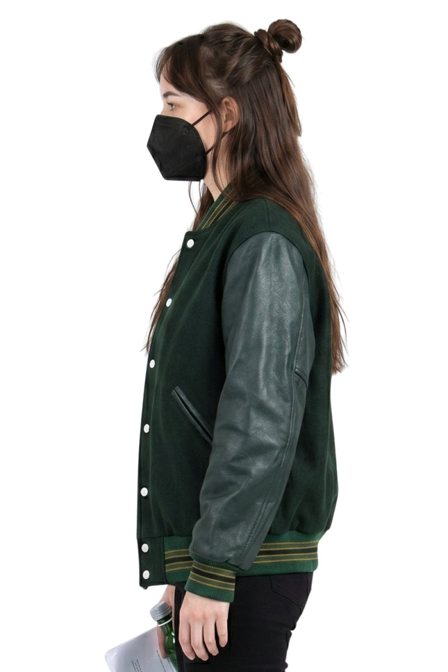 Am I OK Lucy Green Varsity Jacket