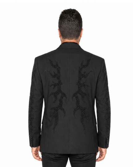 American-Idol-Luke-Bryan-Black-Embellished-Blazer-Back