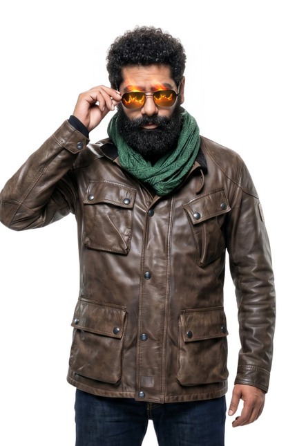 American Gods Season 2 Jinn Brown Leather Jacket