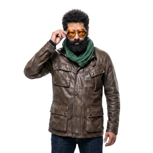 American Gods Season 2 Jinn Brown Leather Jacket