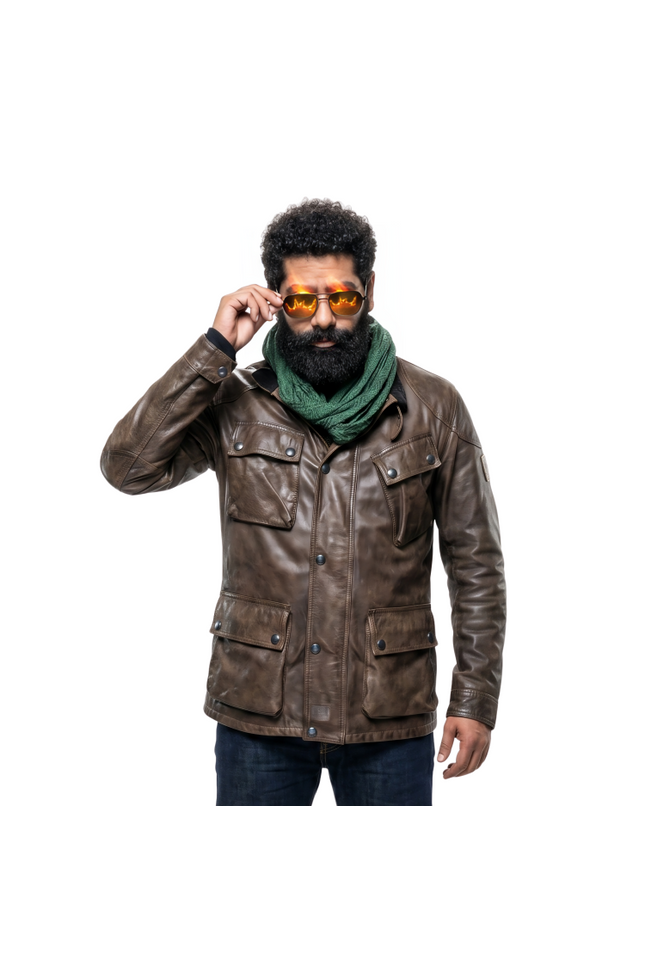 American Gods Season 2 Jinn Brown Leather Jacket