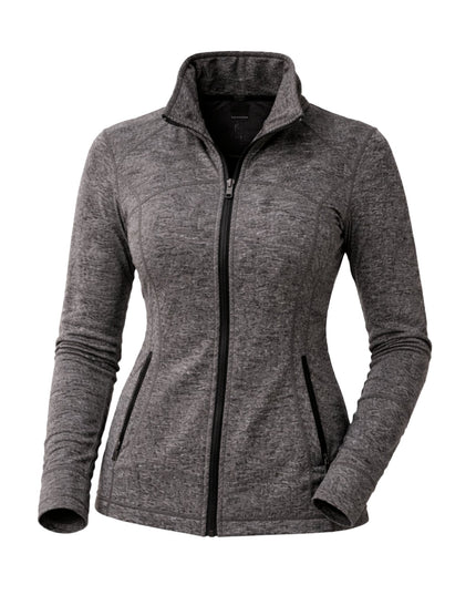 Gray zip-up jacket on a white background