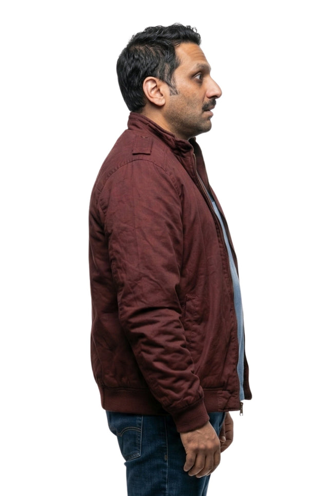 Animal Control Amit Patel Maroon Cotton Jacket