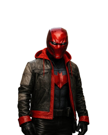 Arkham Knight Leather Hooded Jacket