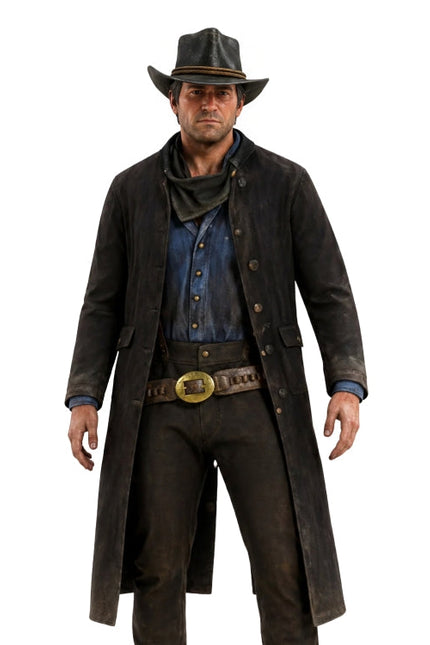 man wearing a dark brown long coat