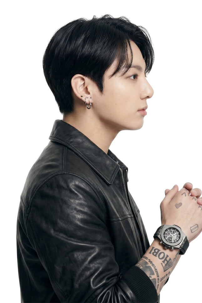 BTS Jung Kook 2026 Black Leather Jacket