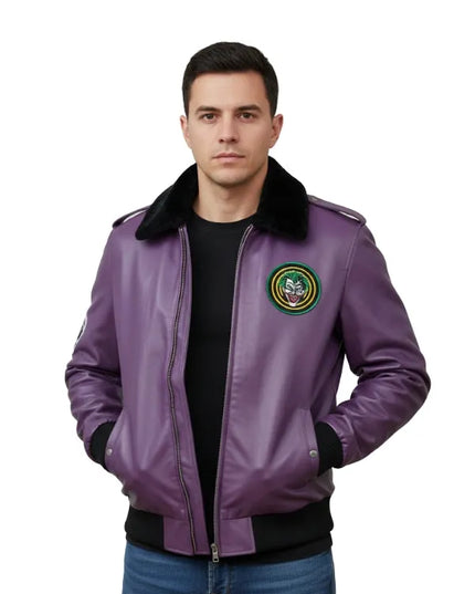 Batman Bob the Goon Purple Joker jacket inspired by iconic movie character