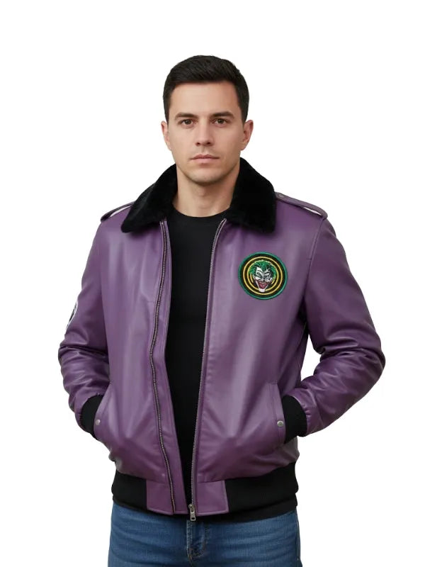 Batman Bob the Goon Purple Joker jacket inspired by iconic movie character