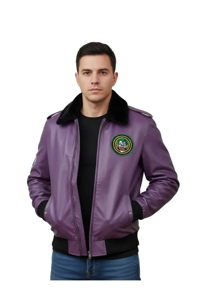 Batman Bob the Goon Purple Joker jacket inspired by iconic movie character