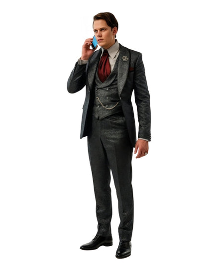 Man wearing a black suit
