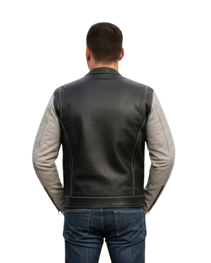 Bistro- Men's Café Style Leather Jacket
