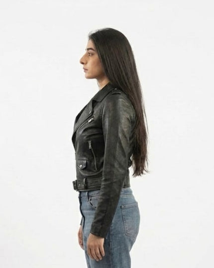 Black Biker Leather Jacket
