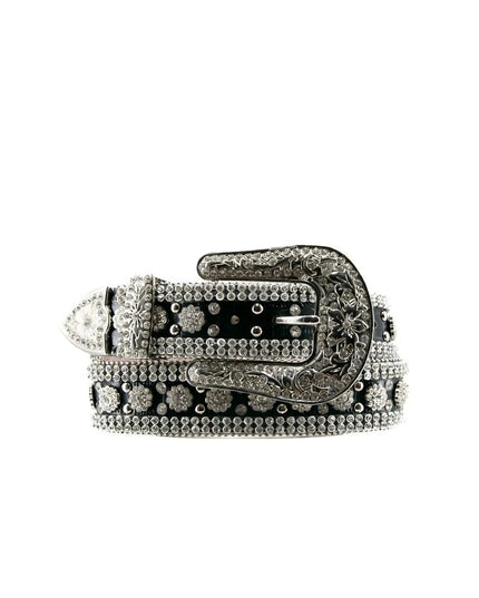 Decorative belt with a large buckle on a white background