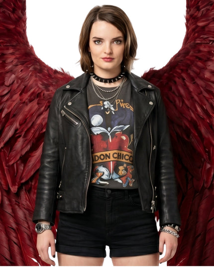 Brianna Hildebrand Lccifer S06 Biker Leather Jacket Buy Now