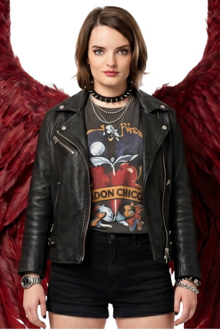 Brianna Hildebrand Lccifer S06 Biker Leather Jacket Buy Now