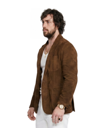 Buy The Aaron Taylor-Johnson 28 Years Later Suede Blazer 