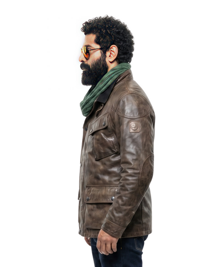 Buy The American Gods Season 2 Jinn Brown Leather Jacket