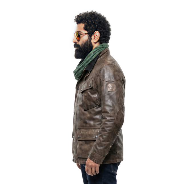 Buy The American Gods Season 2 Jinn Brown Leather Jacket