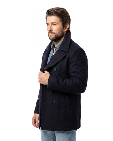 Buy The Brandon Sklenar It Ends With Us Blue Peacoat