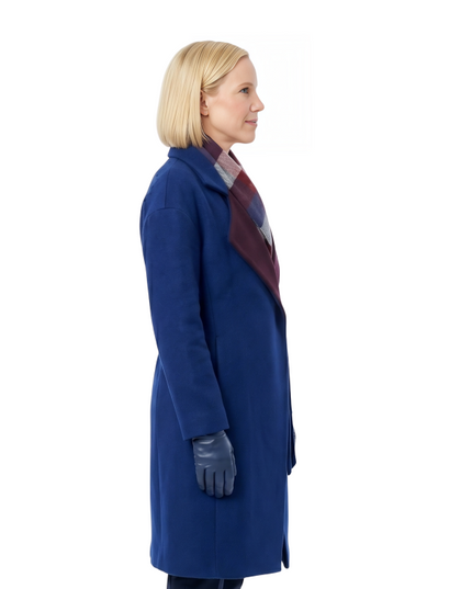 Buy The Jessy Schram Mystic Christmas Blue Wool Coat