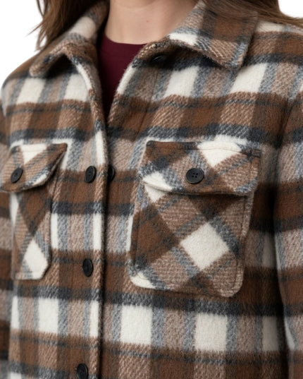 Caro Drake Surprised by Oxford (2023) Rose Reid Grey Plaid Coat
