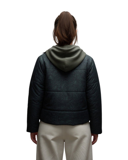 Cat Person Green Puffer Jacket