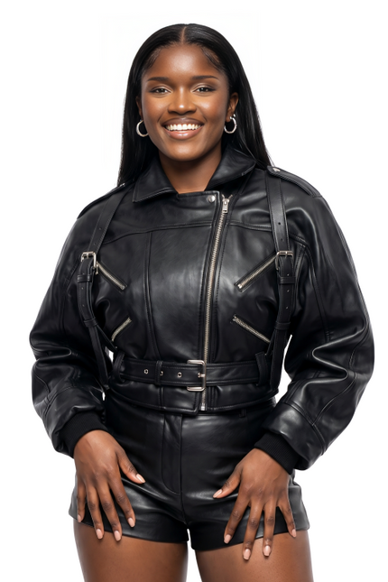 Coachella 2025 Amaarae Leather Jacket