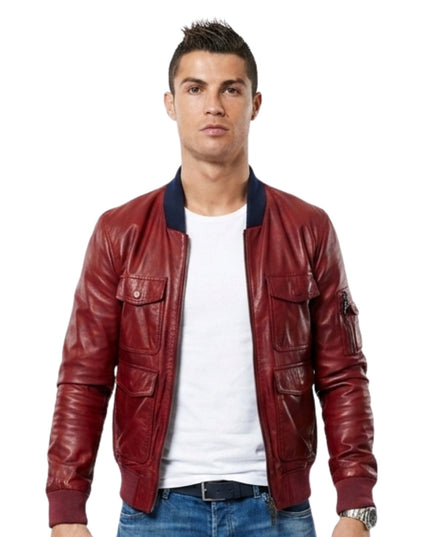 Cristiano Ronaldo Casual Red Jacket