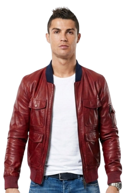 Cristiano Ronaldo Casual Red Jacket