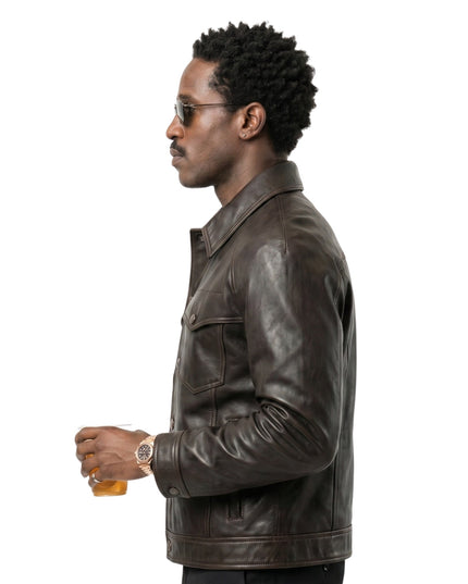 Damson Idris Celebrity Style Black Leather Jacket 2026