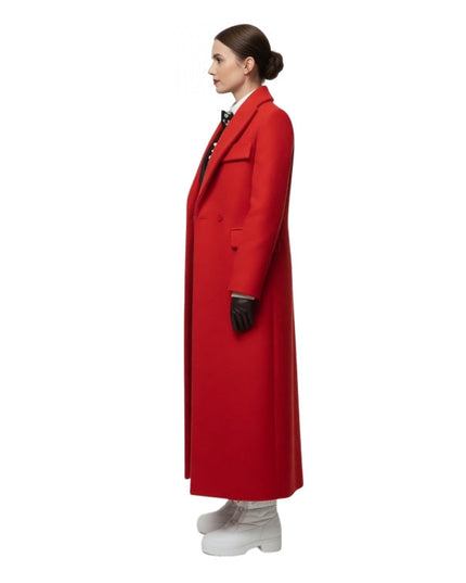 Emily in Paris S04 Red Wool Coat