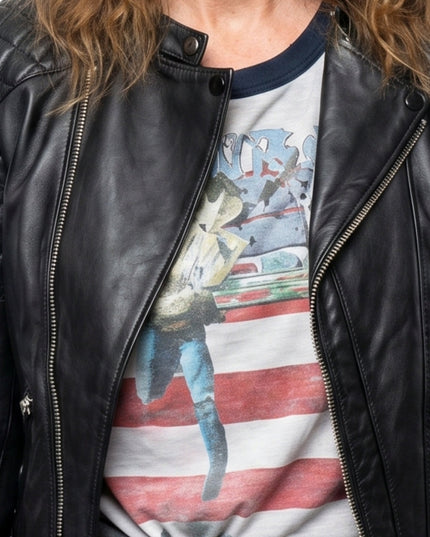 Faith Hill Celebrity Black Leather Jacket