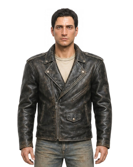 Man wearing a dark brown jacket
