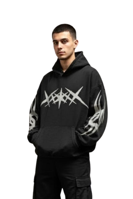 Fashionable Autumn Printed Pullover Hoodie