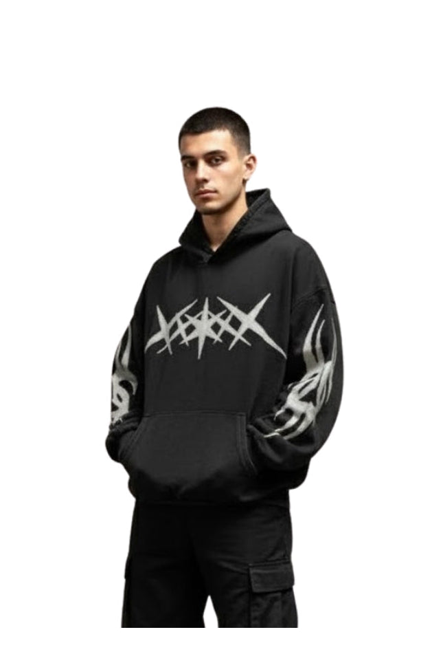 Fashionable Autumn Printed Pullover Hoodie