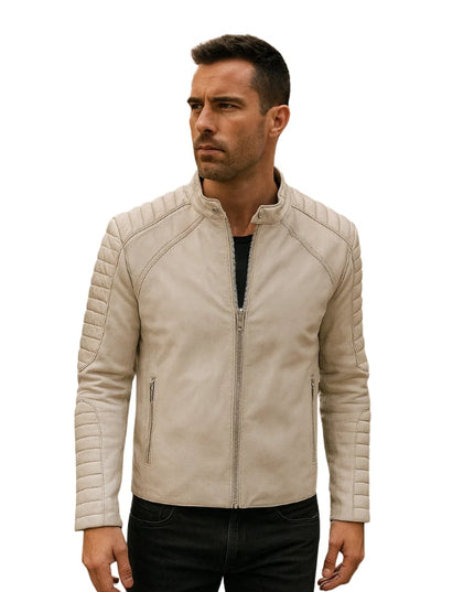 Fiamma Vintage Biker White Jacket