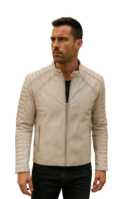Fiamma Vintage Biker White Jacket