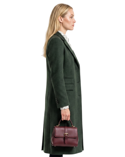 Flipping for Christmas Ashley Newbrough Green Wool Coat