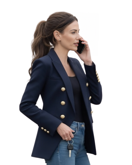 Fool Me Once Michelle Keegan Maya Stern Blue Blazer Sale Live