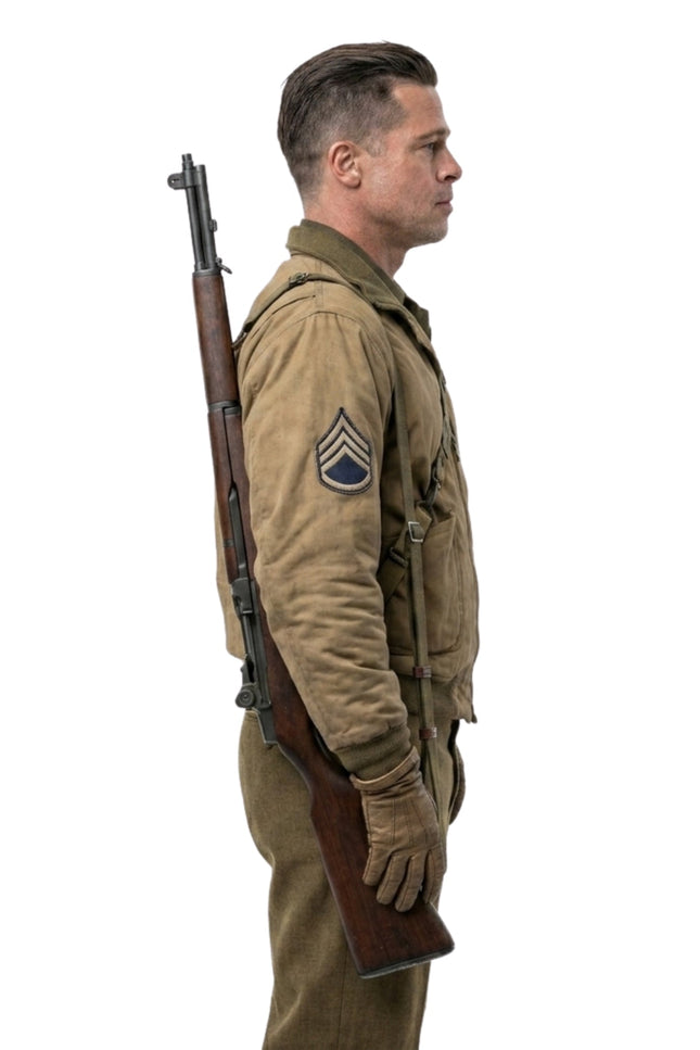 Fury Brad Pitt Wardaddy WW2 Military Jacket