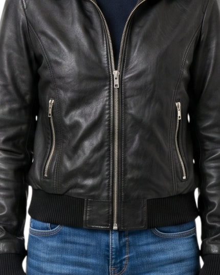 Nancy Drew George Fan Black Bomber Jacket close look 